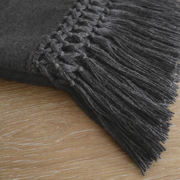 Alpaca Throw | Cool Charcoal