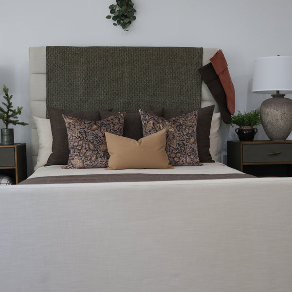 Heritage Yellow & Brown Pillow Cover