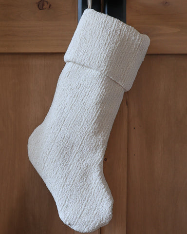 Textured White Christmas Stocking | Heritage Design