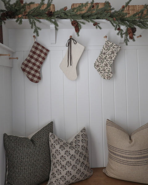 Warm Checkered | Boho Christmas Stocking