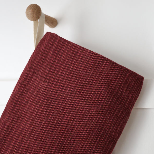 Cranberry | Small Minimal Christmas Stocking