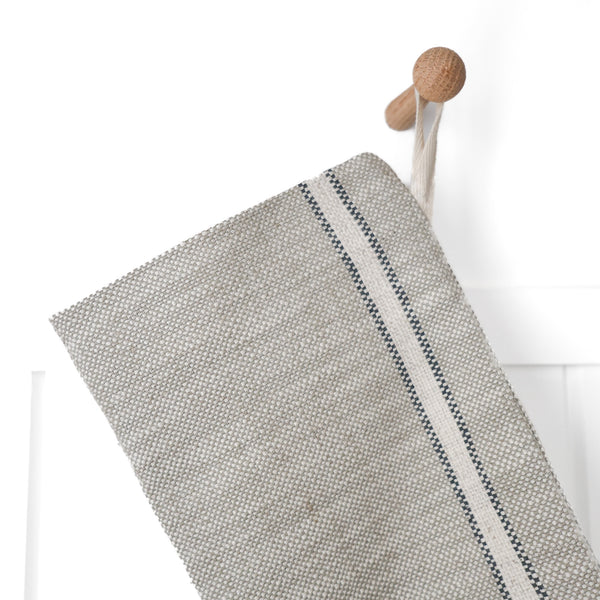 Weathered Stripe | Small Minimal Christmas Stocking