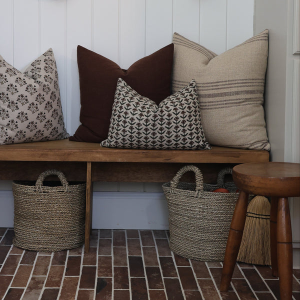 French Vintage Grain Sack Pillow Cover