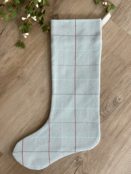 Baby Blue | Small Minimal Style Christmas Stocking