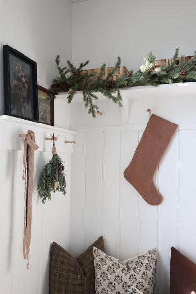 Fired Red Christmas Stocking | Large Minimal Design