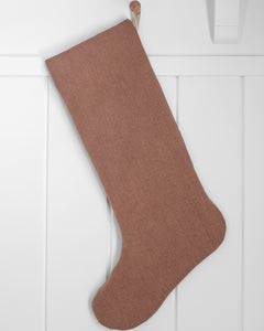 Fired Red Christmas Stocking | Large Minimal Design