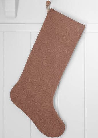 Fired Red Christmas Stocking | Large Minimal Design