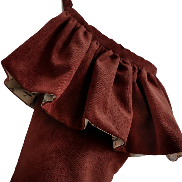 Ruffle Cuff Velvet Heritage Christmas Stocking