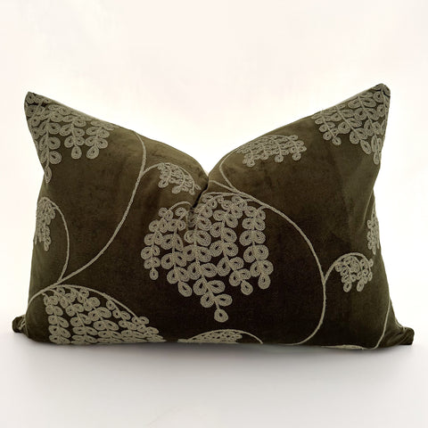 Darken Green Velvet Pillow Cover