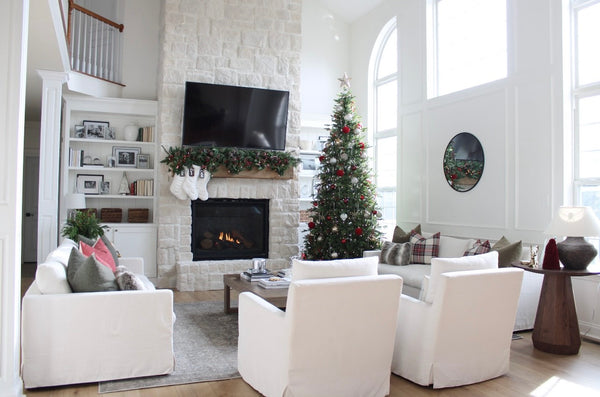 Red Plaid Christmas Pillow Cover