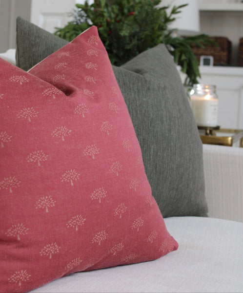 Vintage Red Pillow Cover