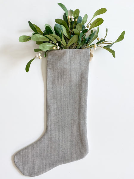 Gray | Minimal Christmas Stocking