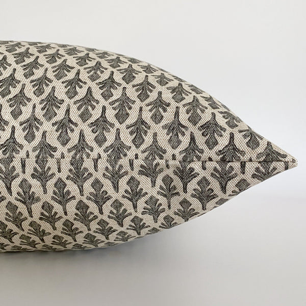 Leaf | Charcoal Pillow Cover