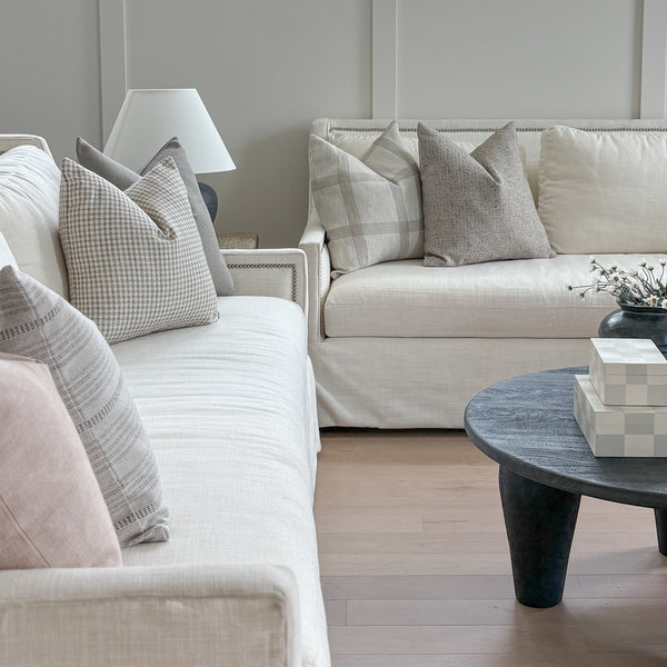 Linen Windowpane Pillow Cover