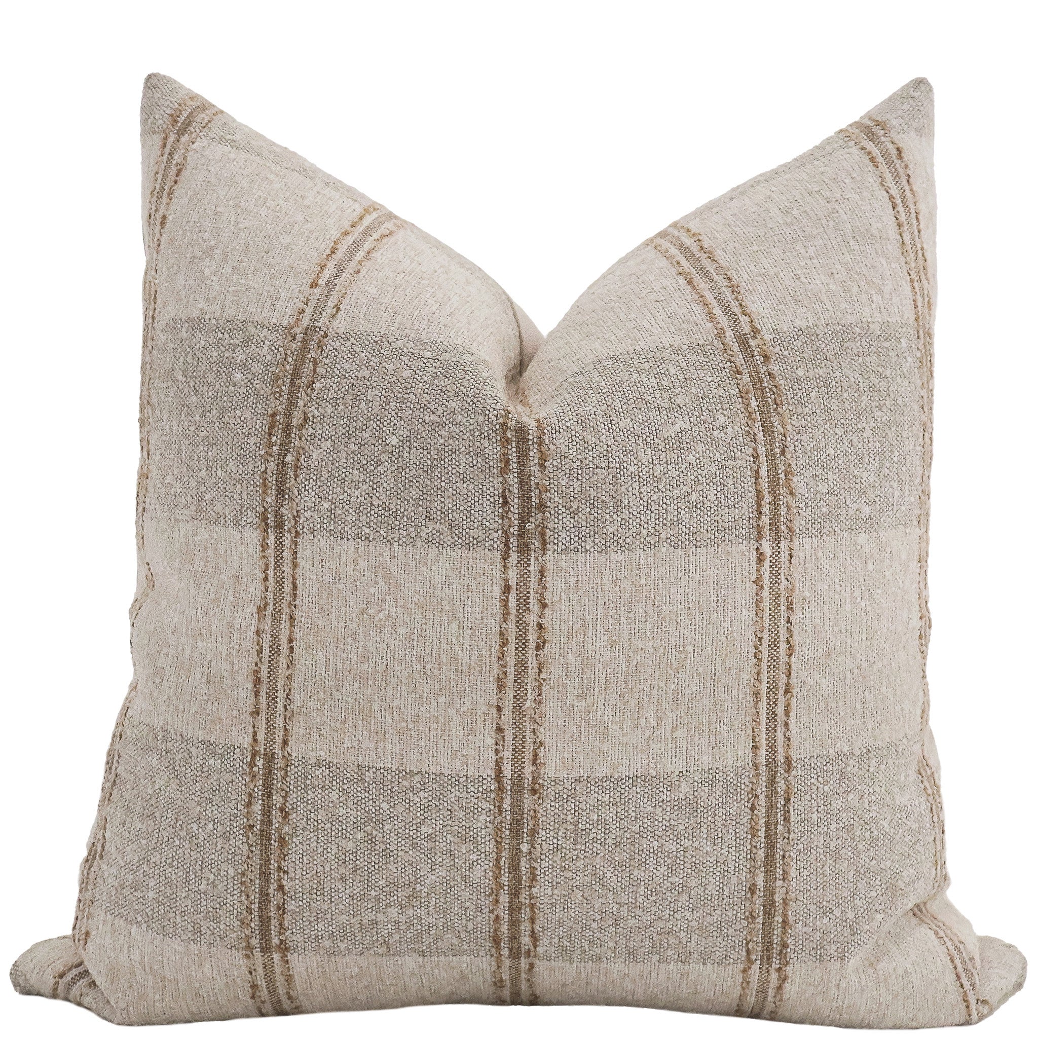 Mesa Stipe | Brown Pillow Cover