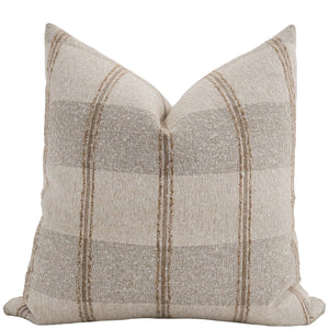Mesa Stipe | Brown Pillow Cover