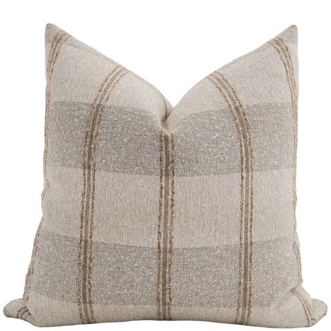 Mesa Stipe | Brown Pillow Cover