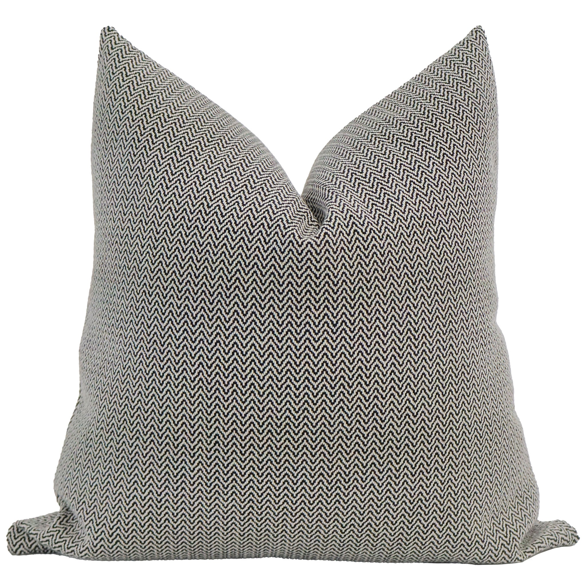 Wavy Black Pillow Cover