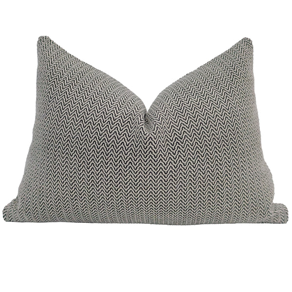 Wavy Black Pillow Cover