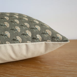 Meadow Bloom | Dark Green Pillow Cover