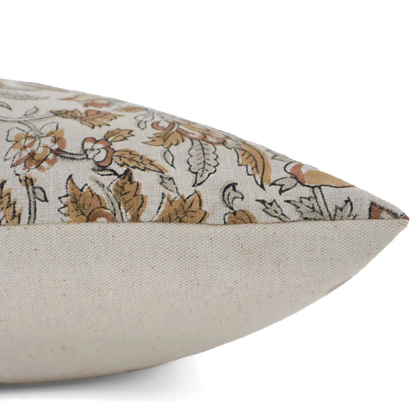 Fall Bloom | Sage Block Print Pillow Cover