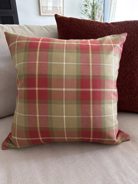Country Christmas Plaid Pillow Cover