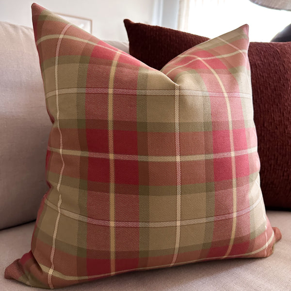 Country Christmas Plaid Pillow Cover
