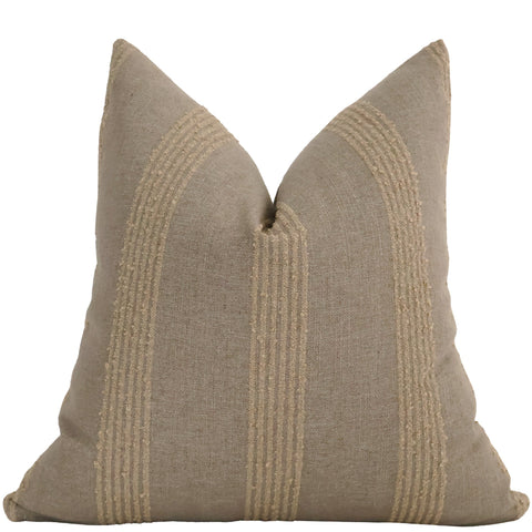 French Grain Sack | Brown Pillow Cover