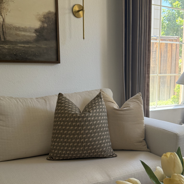 Green Meadow & Gingham Pillow Cover Set