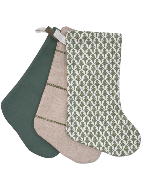Boho Stocking Greens Set Of Three