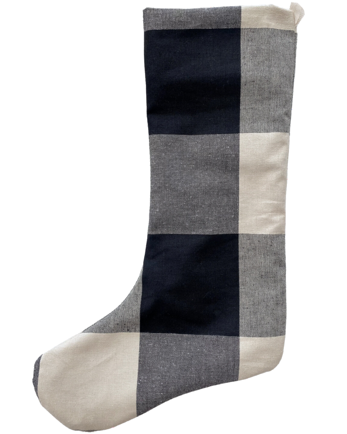 Large Check Christmas Stocking | Small Minimal Design