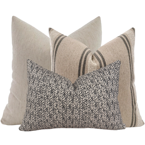 Linen Leaves The Pillow Cover Set