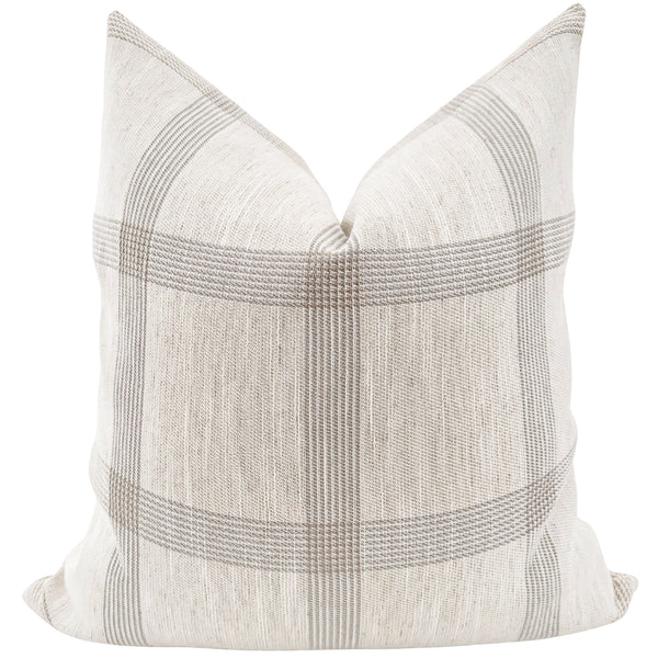 Linen Windowpane Pillow Cover