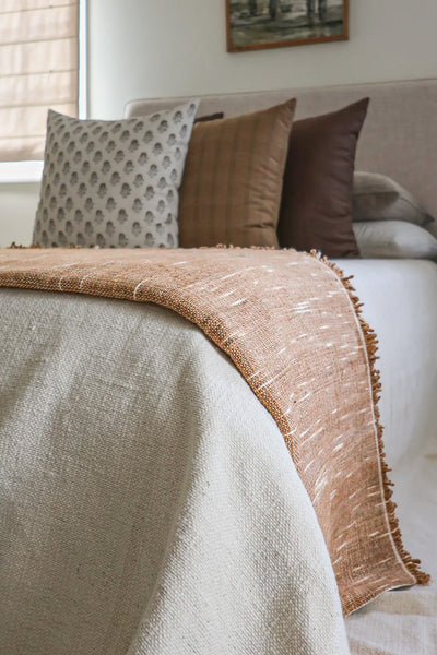 Loomed Weighted  Blanket |Rust