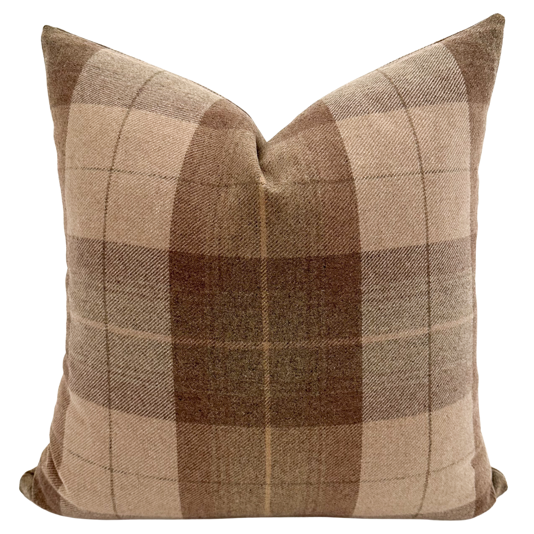 Wool 2024 plaid pillows