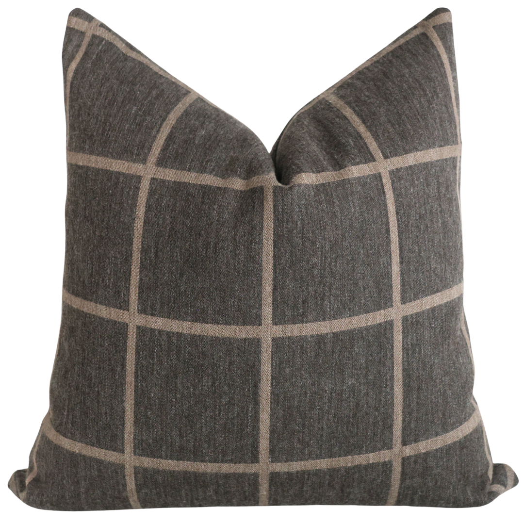 Milk Chocolate Windowpane Pillow Cover