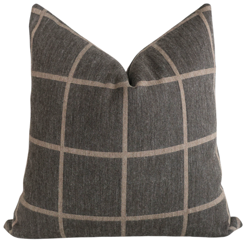 Milk Chocolate Windowpane Pillow Cover