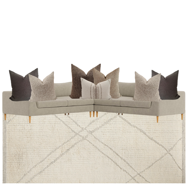 Sectional Pillow Combo 'Modern Earth'