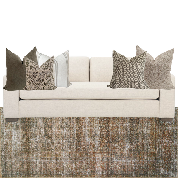 Sofa Pillow Combo 'Olive Harmony'