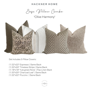 Sofa Pillow Combo 'Olive Harmony'