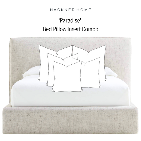 'Paradise' Bed Pillow Inserts Combo