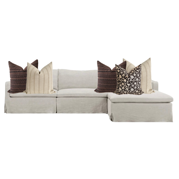 Sectional Chaise Sofa Pillow Combo | Patricia