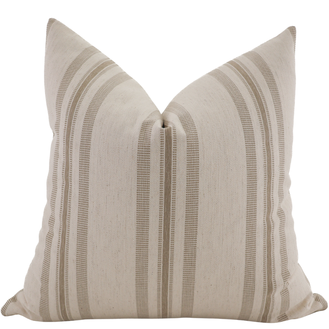 Perennial Stripe | Brown Pillow Cover