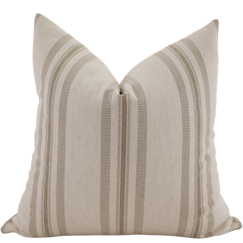 Perennial Stripe | Brown Pillow Cover