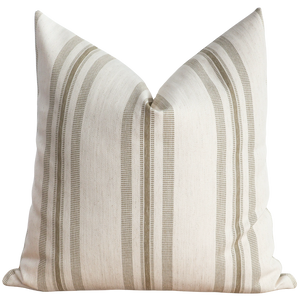 Perennial Stripe | Olive Pillow Cover