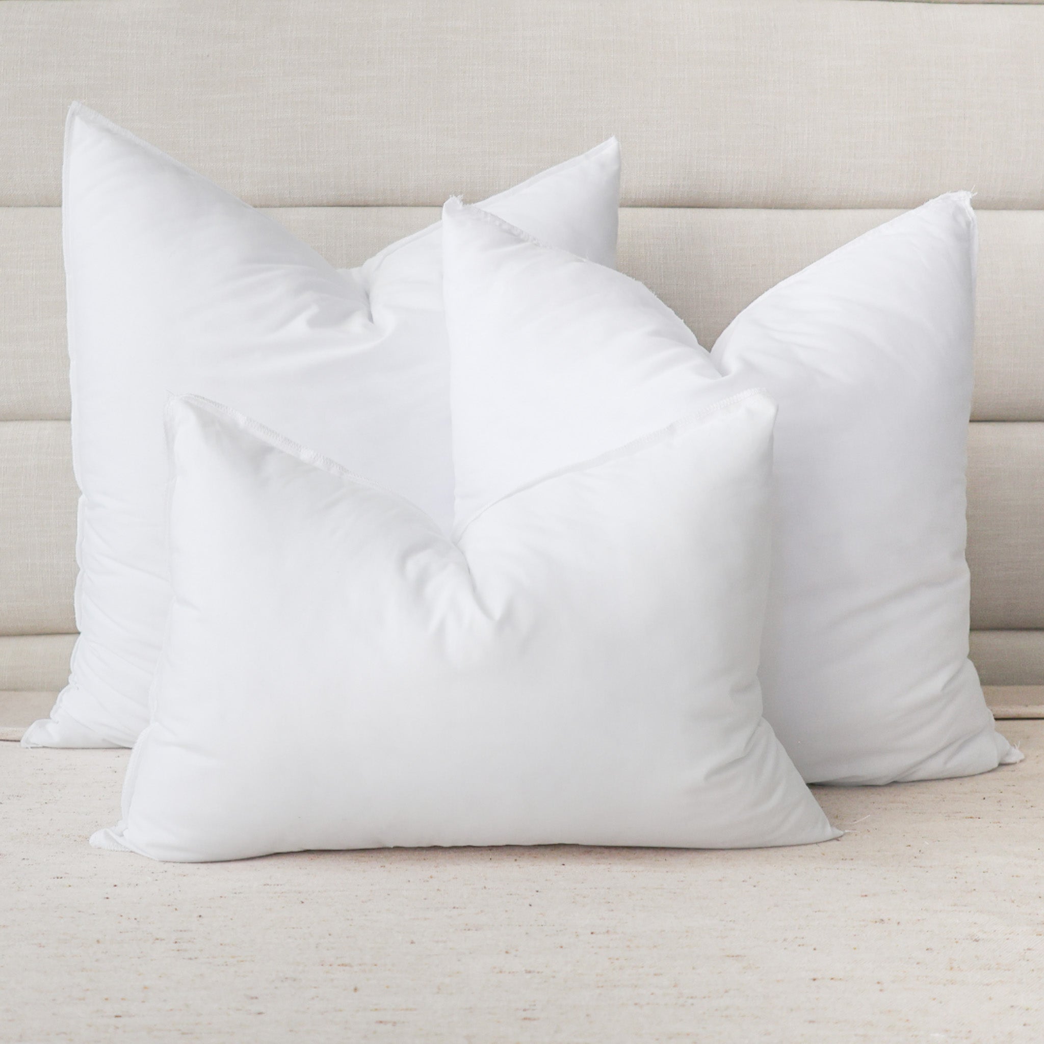 Pillow Insert Set of 3 with Lumbar