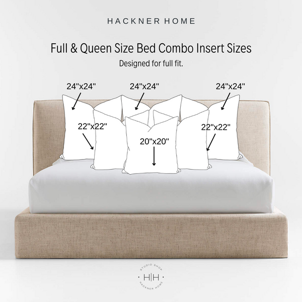 Bed Pillow Insert Combo with All Squares