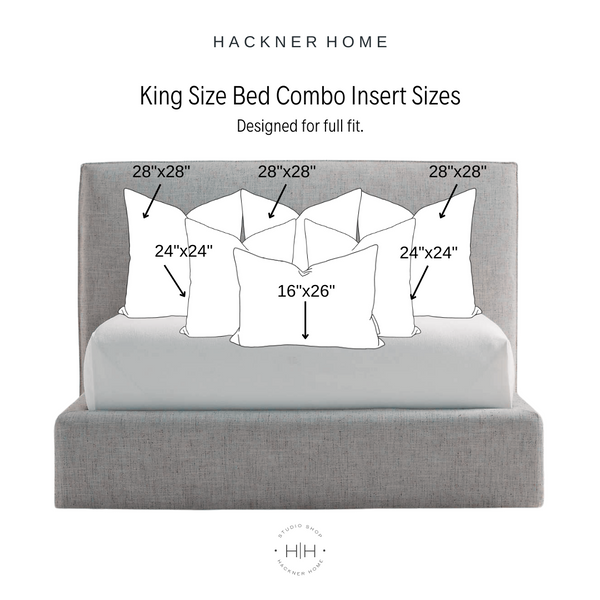 Bed Pillow Insert Combo with 16x26 Lumbar
