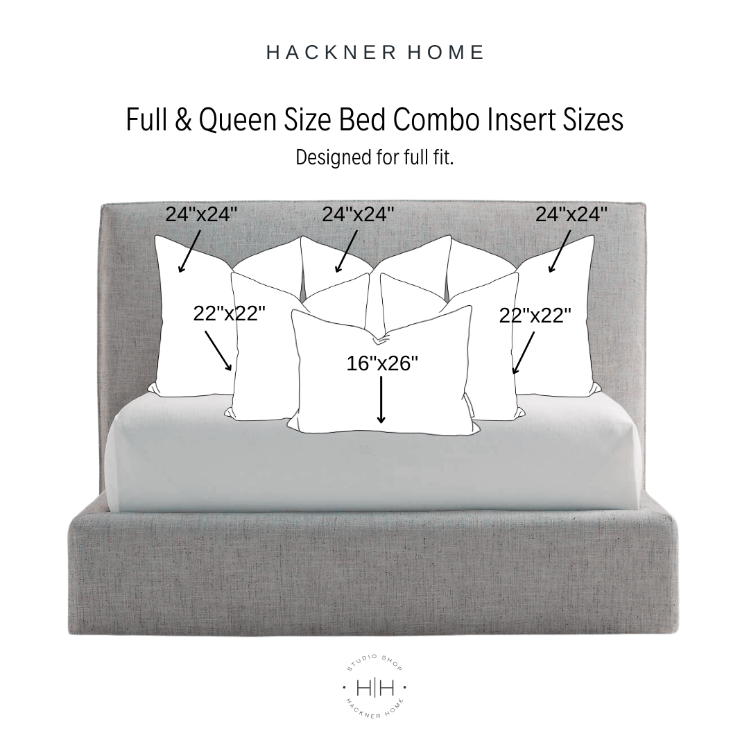 Bed Pillow Insert Combo for 16x26 Center