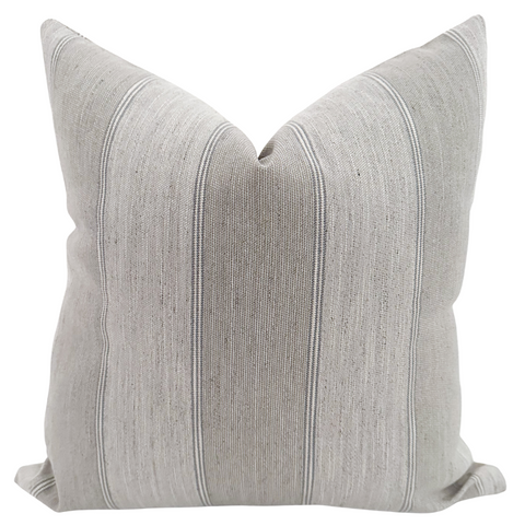 Summer Stripe Pale Blue Pillow Cover (ON THE SHELF)